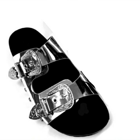 🌷1 left! NEW Slides Buckle Sandal Studs 10 - Picture 6 of 7